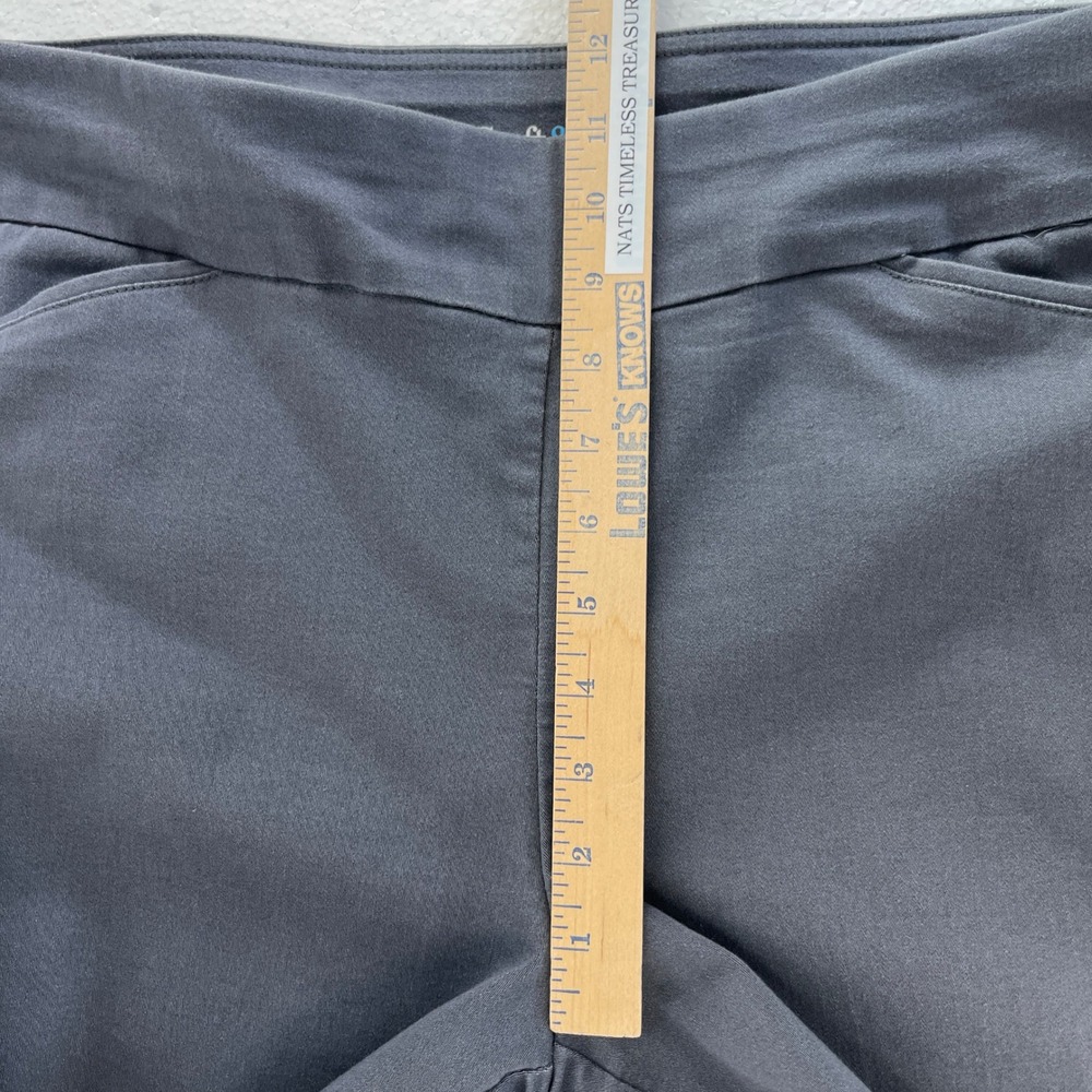 Croft & Barrow Womens Size 14 Gray Effortless Stretch Pants Straight Leg Pull on - Picture 9 of 11